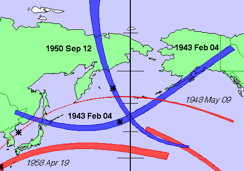 1950.9.11 皆既日食地図