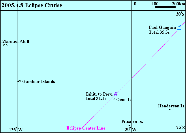 eclipse cruise map
