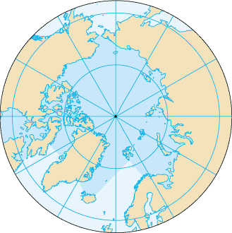 北極点の地図