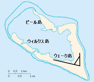 ウェーク島の地図