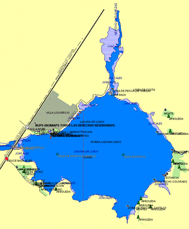 ロボス湖の地図