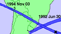 A figure of total eclipse of the sun obi material of November 3, 1994