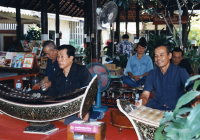 You inquire about the gamelan musical instrument, 
      when (it clicks, Buddhism vain)